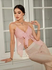 SHEINNeu Áo hai dây nữ, Áo nữ mùa hè, Áo hai dây, Áo đi xem hòa nhạc đồng quê, Áo nữ đi xem hòa nhạc, Áo khoác cardigan nữ, Áo hai dây - Hồng - Xem 1