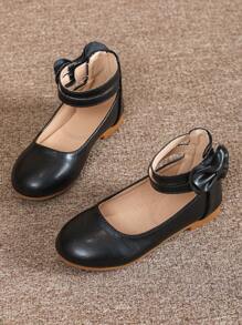 Giày Búp Bê Trẻ Em Giày Đế Bằng Màu Đen Cho Bé Gái, Giày Thể Thao Trẻ Em Xuân Thu Cho Bé Gái - màu đen - Xem 2