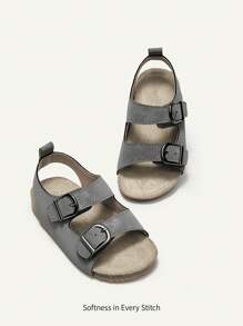 Cozy Pixies Summer Fashionable Versatile Casual Soft And Comfortable Flat Button Beach Sandals For Boys And Kids