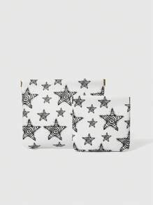 ROMWE Goth 时尚便携五角星夹式多功能收纳袋，波西米亚风 - 白色 - 查看 7