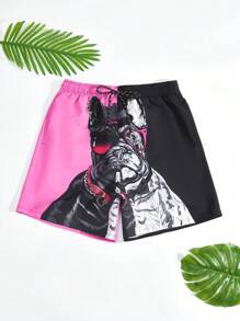 Surfspeed Men's Summer Dog Printed Beach Shorts - Multicolor - View 1