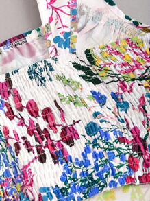 Sweetra 女式不对称下摆花卉印花夏季背心 Y2K 服装图案 T 恤女式上衣