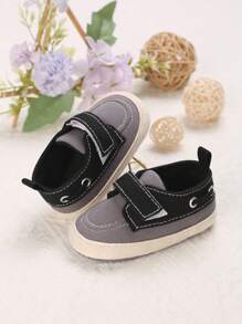 0-1 Years Old Infant Hook And Loop Canvas Soft Bottom Casual Sneakers