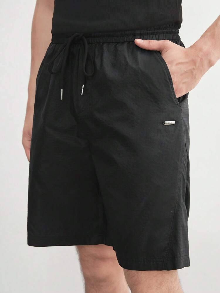 Pantaloni corti uomo in nylon intrecciato antivento e traspirante, pantaloncini casual slim fit dritto, adatto per l'estate e per l'uso quotidiano