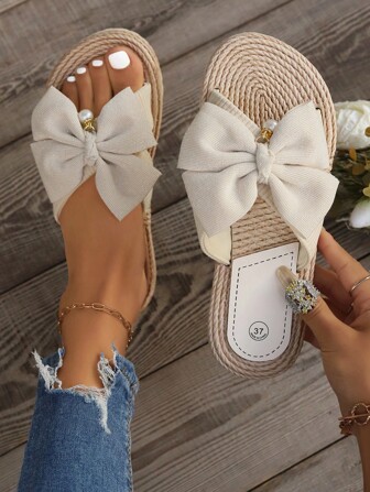 Inomhustofflor för kvinnor, lätta enkelband med öppen tå Mute golvskor, halkskyddade hemtofflor