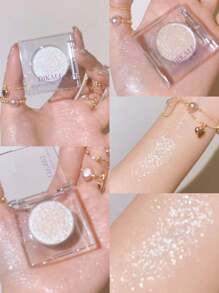 DIKALU Glitter Eyeshadow, 1pc Long-Wearing Waterproof Eye Makeup Product - 白色 - 查看 3