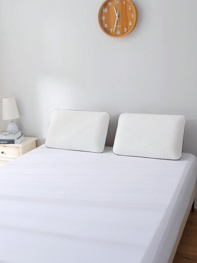 1pc Alternating Cooling Warm Pillow, Con tertable Memory Foam Bed Kussen Ventilated Removable, Machine Washable Hoes view 2