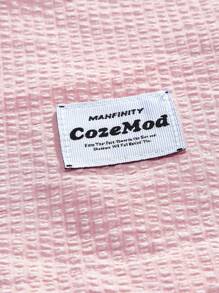 Manfinity VCAY Áo sơ mi ngắn tay in chữ cỡ lớn muối thu nhỏ dành cho nam giới cho mùa hè - Hồng - Xem 9