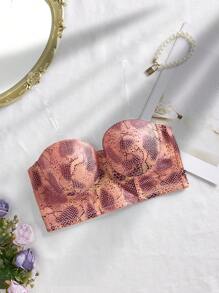 女性時尚動物印花鋼圈胸罩 - 彩色 - 查看 1