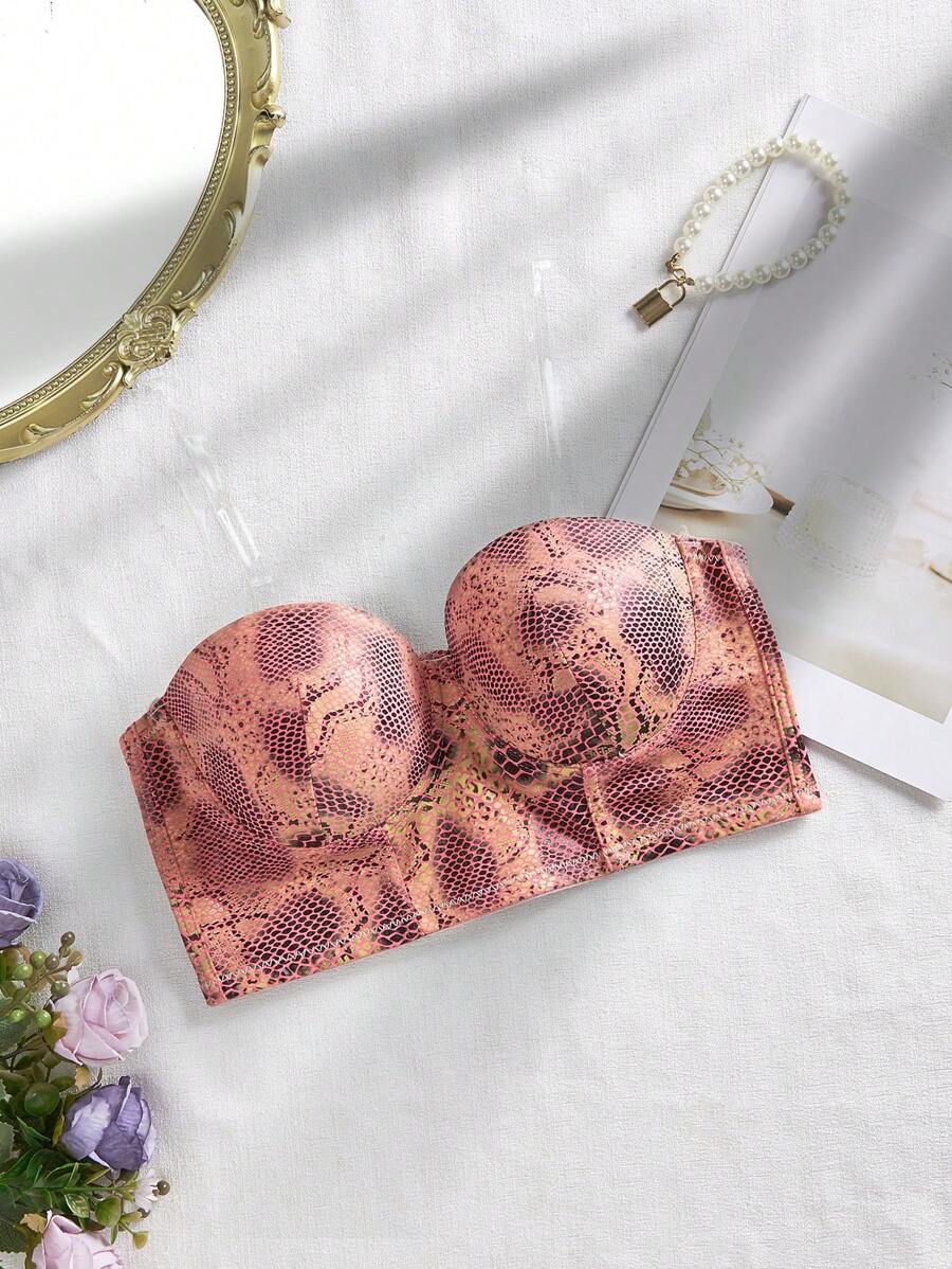 女性時尚動物印花鋼圈胸罩 - 彩色 - 查看 1