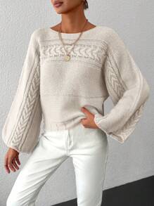 EURMUSE Women'S Sweater - Apricot - View 3