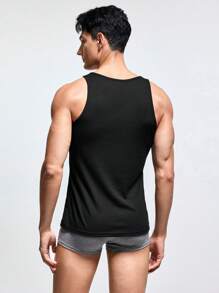 Chaleco con estampado de corazón a la moda para hombres, capa base para las cuatro estaciones