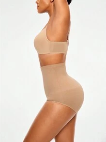 SHEIN Shape Dreieckiger Shapewear Höschen für Damen mit hohem Bund Einfarbig