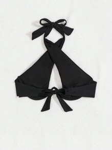 Swim SXY Top de bikini à bretelles croisées ajouré, avec armatures, pour l'été