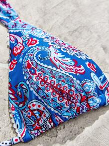 Women's Summer Beach Paisley Printed Sexy Bikini Set - Multicolor - View 3
