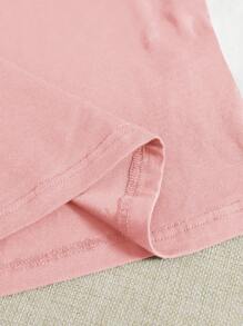 Comfortcana 3pcs/Set Light Pink U-Neck Sleeveless Casual Summer Versatile Knit Tank Top - Baby Pink - View 5