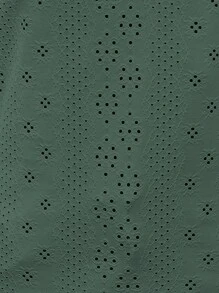 SHEIN LUNE 女士假期和休閒單色鑽空刺繡背心