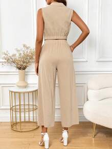 SHEIN Clasi Comfortable Summer Long Pants Set Old Money Style