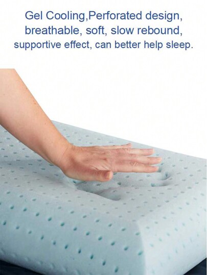 1pc Alternating Cooling Warm Pillow, Con tertable Memory Foam Bed Kussen Ventilated Removable, Machine Washable Hoes view 8