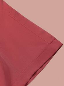 TaskEZ Top de uniforme médico ajustado de verano para mujeres - Naranja - Ver 4