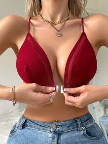 Áo ngực quấn phía trước của phụ nữ - Màu Đỏ Sâu - Xem 1