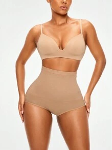 SHEIN Shape Dreieckiger Shapewear Höschen für Damen mit hohem Bund Einfarbig