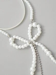 SHEIN ICON 女士蝴蝶結裝飾優雅極簡日常項鍊