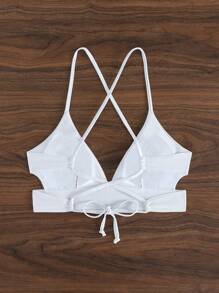 Swim Basics 後背十字交叉比基尼泳裝上衣