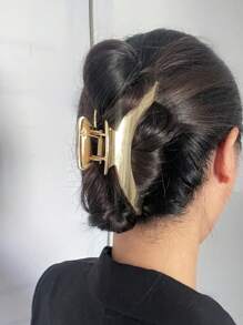 DAZY 1pc Creative Fashionable Metal Crescent Hair Claw For Women
