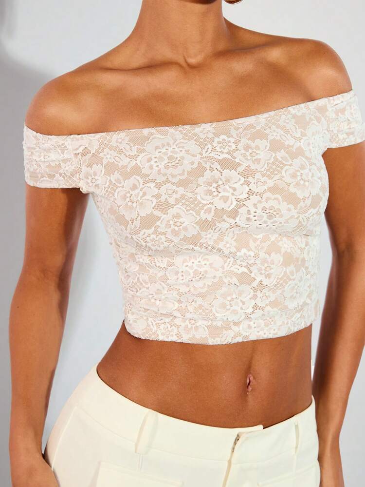 Summer Lace White Off Shoulder Top,Boho Women,Concert