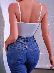 Allurite Women's Colorful Sequin Floral Party Simple Everyday Corset