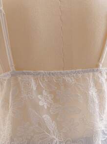 Soleia Top camisole cu dantelă albă cu îmbinare pentru femei de mărime Plus, cu bust înfășurat, top camisole în stil vacanță la plajă