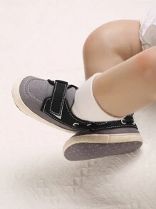 0-1 Years Old Infant Hook And Loop Canvas Soft Bottom Casual Sneakers
