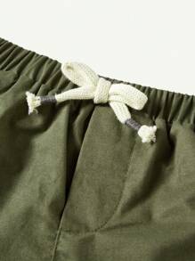 Cozy Pixies Baby Jungen gestricktes Set mit weicher Polo-Kurzarm Strickjacke mit Blume Muster und einfarbigen Shorts, 2 Stücke Outfit