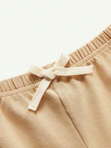 Cozy Pixies Baby Boy Colorblock Soft Knit Round Neck Short Sleeve Top And Shorts Set