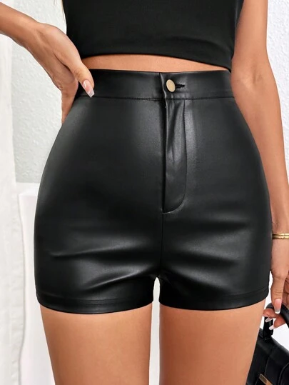 Firerie Shorts sencillos de mujer de un solo color para uso diario