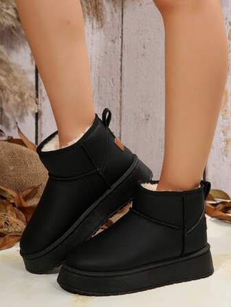 2025冬季短筒雪地靴多色加厚保暖鞋防滑短靴厚底保暖靴短靴