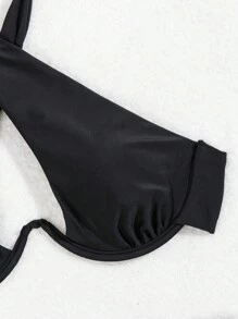 Swim SXY Top de bikini à bretelles croisées ajouré, avec armatures, pour l'été