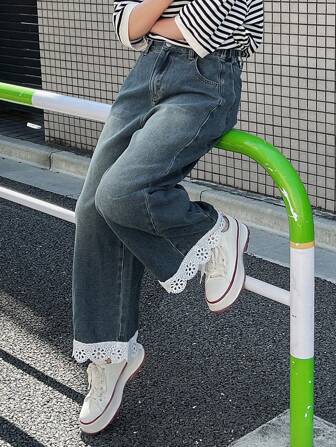 FRIFUL Damskie jeansy vintage o luźnym kroju