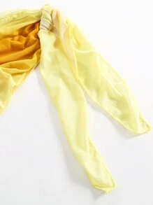 SHEIN Swim Conjunto de falda y pareo de moda en degradado de color (estampado aleatorio) para el verano