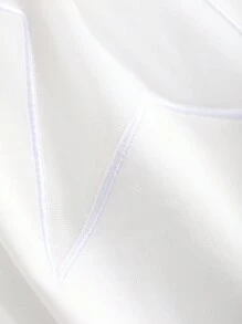 DAZY 女士休闲款星空网眼后背拼接休闲夏季T恤 Y2k 超大码T恤 - 白色 - 查看 7