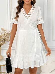 SHEIN Clasi Short Lace Summer Holiday Dress