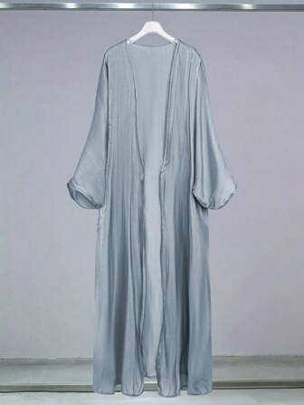 Al Najma Elegant Long Sleeve Solid Color Modest Arabian Abayas Robe