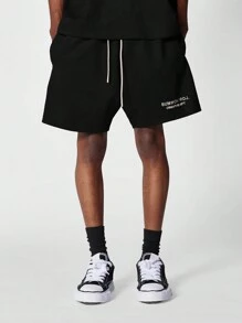 SUMWON Suedette Tee And Short 2 Piece Set - Black - View 5