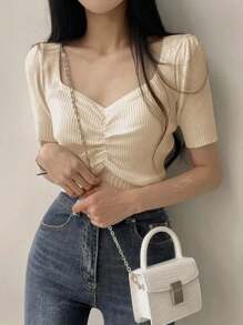 Versatile Solid Color Women's Knitwear