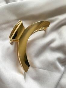 DAZY 1pc Creative Fashionable Metal Crescent Hair Claw For Women
