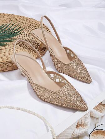 Fall/Winter Women's High-Heeled Sexy Pointed Toe Shoes, Fashionable And Versatile,Elegant,Kitten Heels,Party