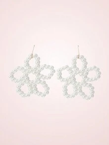 SHEIN MOD Phong cách tối giản Niche Style 2024 Bông tai ngọc trai Bohemian cho kỳ nghỉ - Nhiều màu - Xem 5