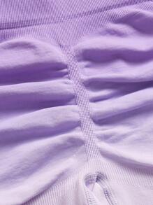 SHEIN Sport Studio Pantaloncini sportivi estivi senza cuciture, super elastici, con colore sfumato