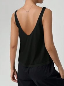 SHEIN EZwear Women's Fashion V-Neck Solid Color Loose Camisole Tank Top